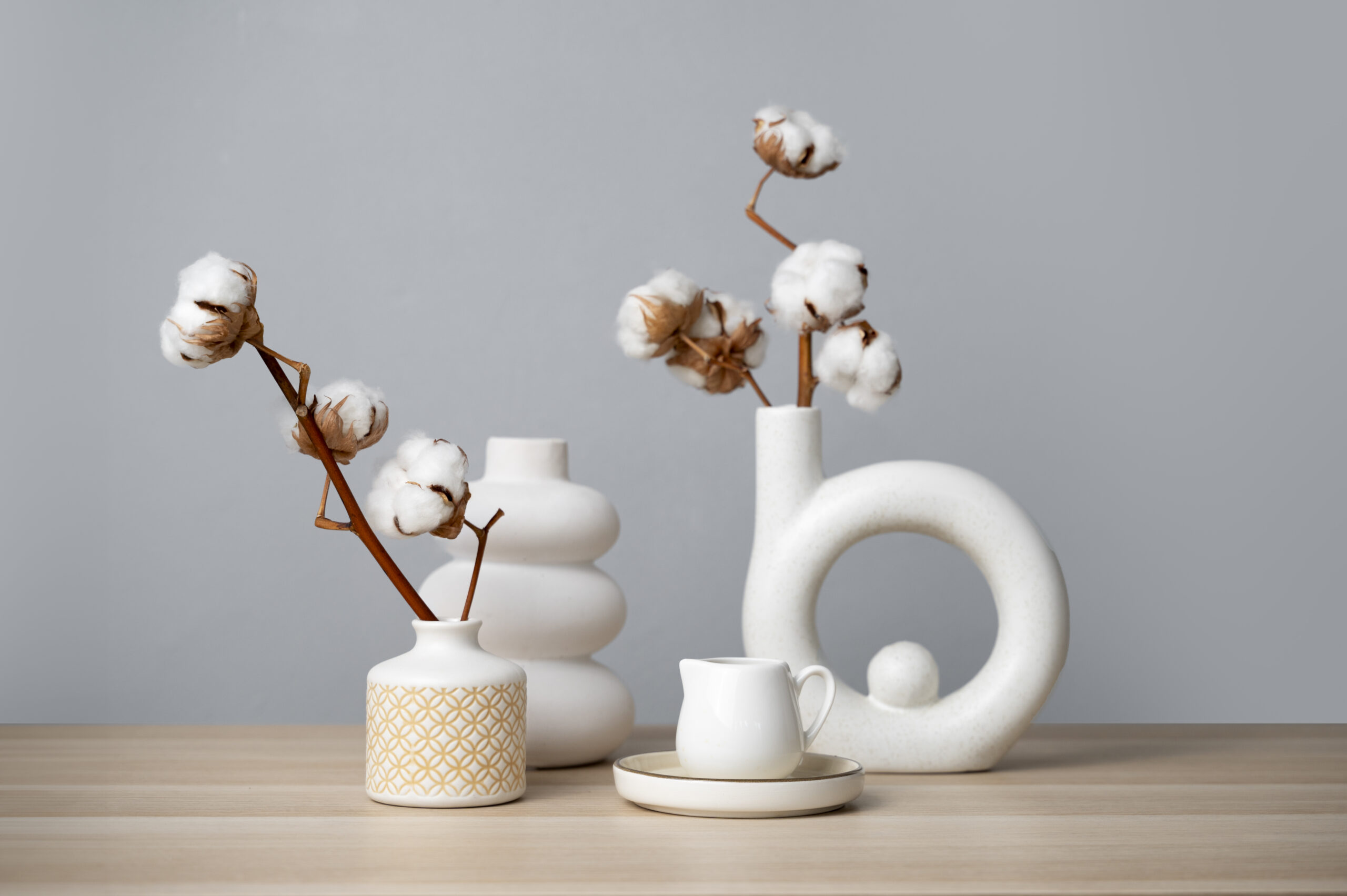 Fluffy Cotton Plant Vase Used Interior Decor Scaled