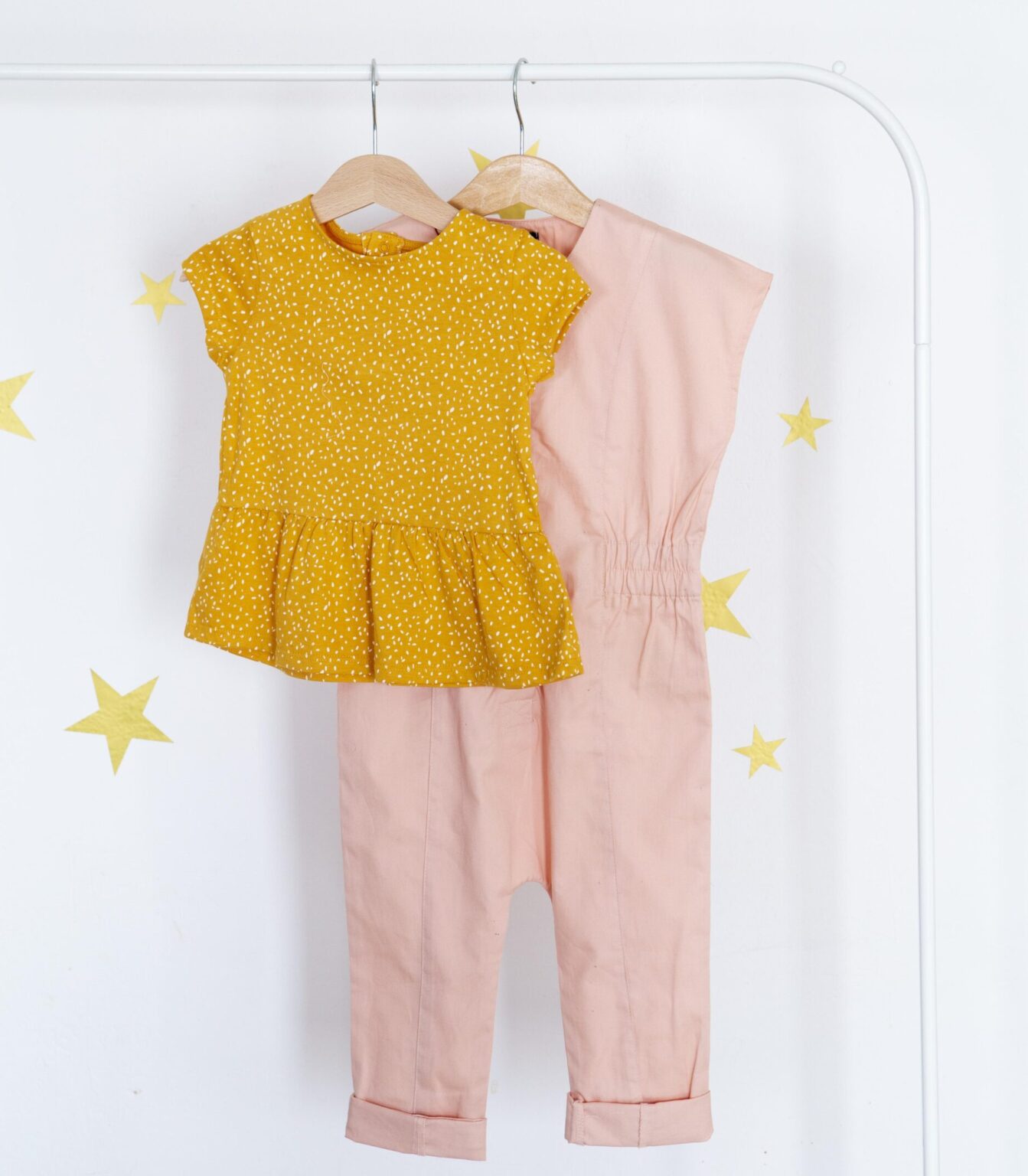 Home layout interior kids room decoration with clothes