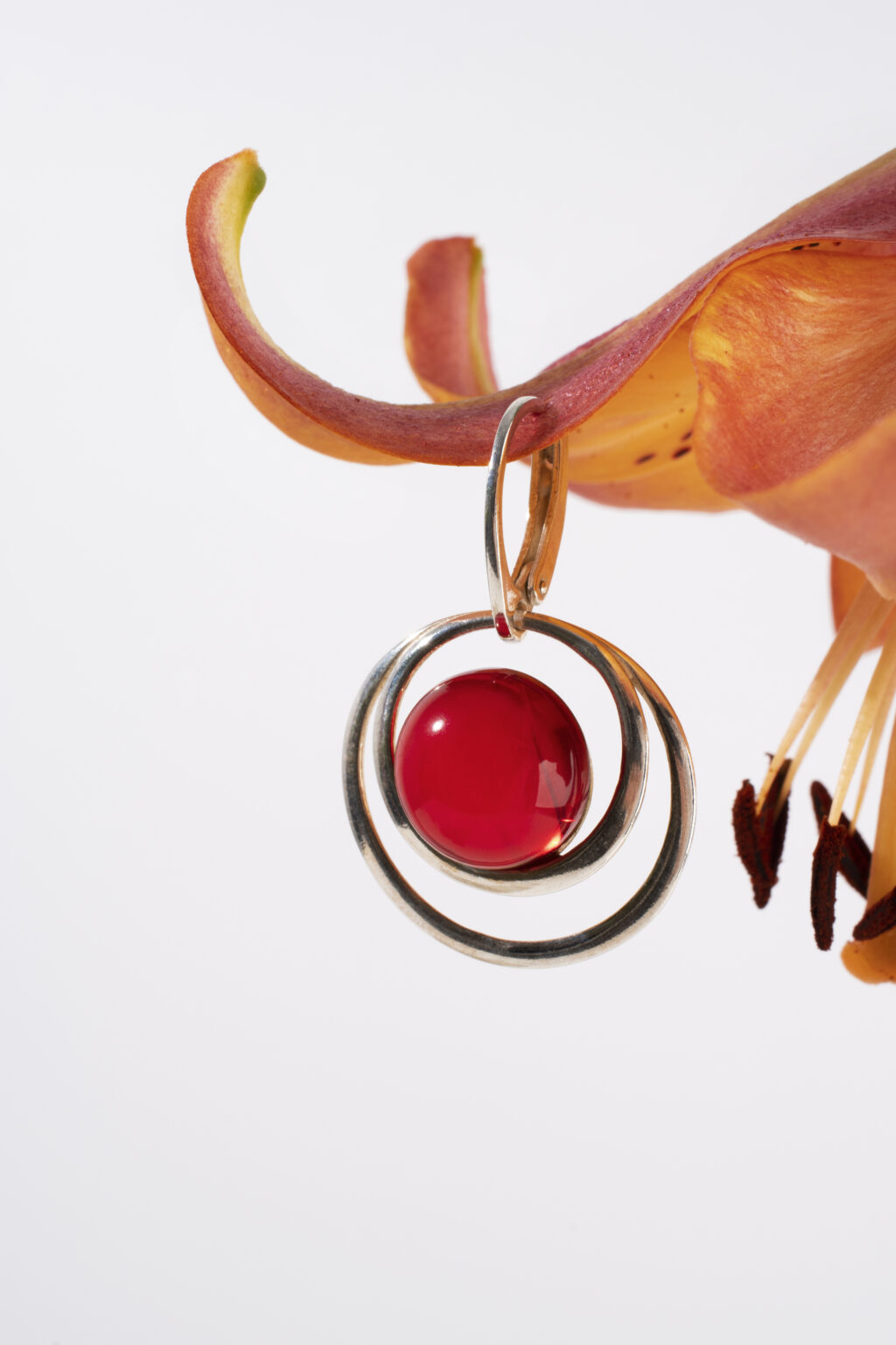 Home layout still life aesthetic earrings