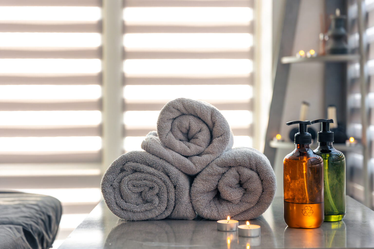 spa towels glass dispensers relax style